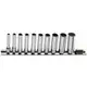 Retour Gratuit FACOM – Jeu de 10 douilles longues 1/4&Prime; 12 pans en pouces sur rack – REL.40U
