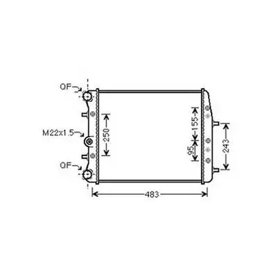 Achat Immédiat Radiateur de refroidissement moteur pour SKODA FABIA I ph.1 2000-2004, OEM: 6Q0121253AE, Neuf