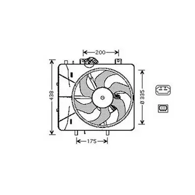 Ventilateur Radiateur moteur pour CITROËN C3 I ph.1 2002-2005, OEM: 1253C6, Neuf Prix Choc