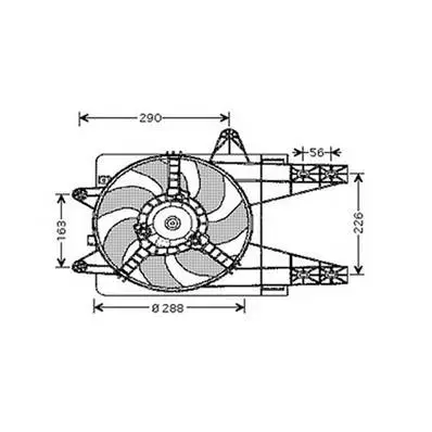 Ventilateur Radiateur moteur pour FIAT PUNTO I 1993-1999, OEM: 7741200, Neuf Meilleur Choix