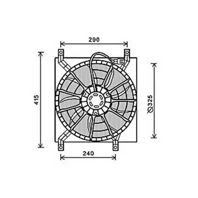 Ventilateur Radiateur moteur pour FIAT SEDICI depuis 2007, OEM: 71743783, Neuf Bon Marché