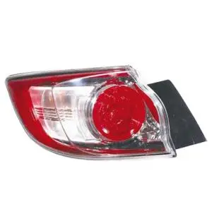 Expédition Rapide Feu arrière extérieur gauche pour MAZDA 3 II 2009-2013, 5 portes, blanc/rouge, neuf